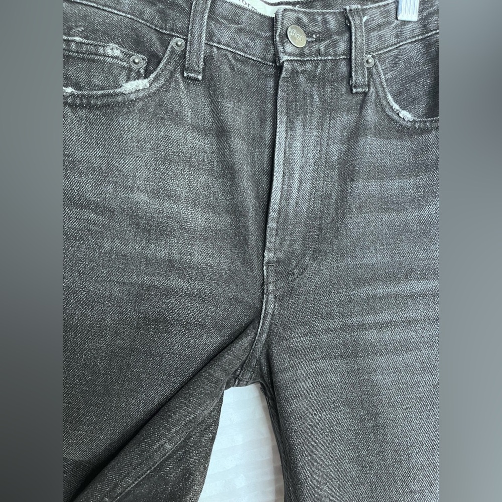 ‼️NOT FOR SALE‼️Reformation high rise straight leg jeans in black Size 24 - Picture 6 of 12